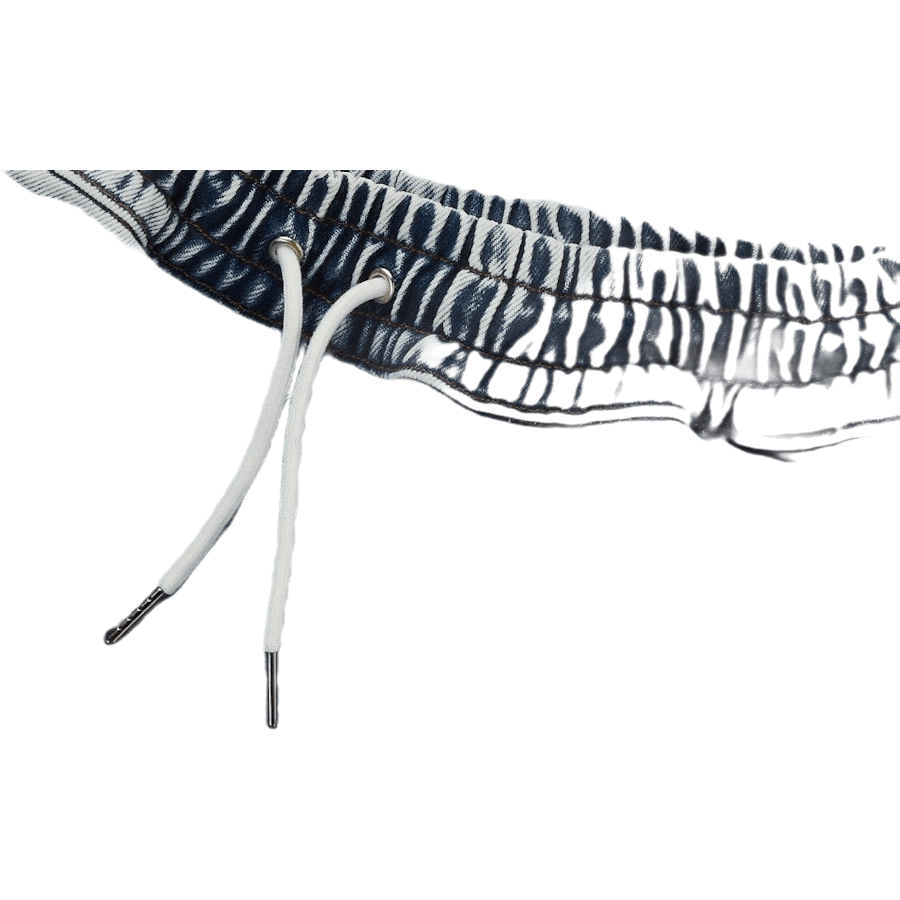 Sportiniai šortai iš balinto džinsinio audinio