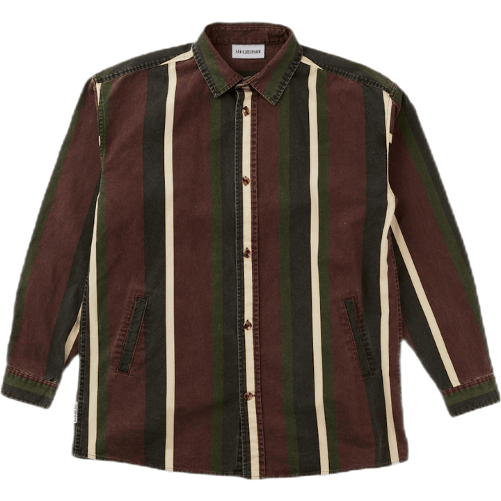 Giacca camicia a righe scure