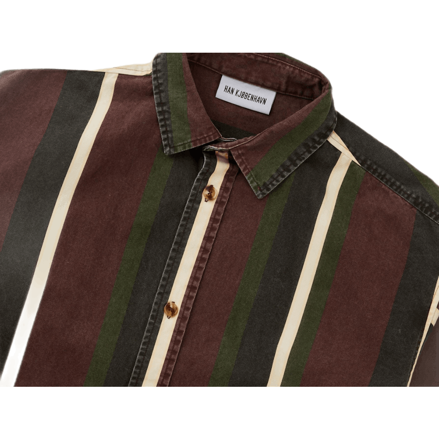 Giacca camicia a righe scure