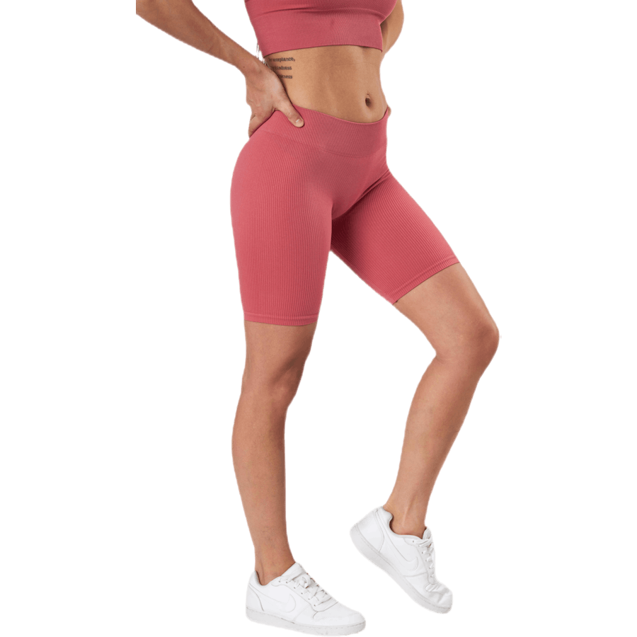 Vicky Rib Naadloos Kort Rood