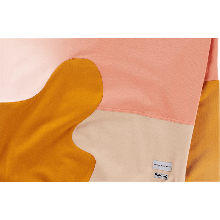 Inplico Paneled Crew Neck Swea Multi