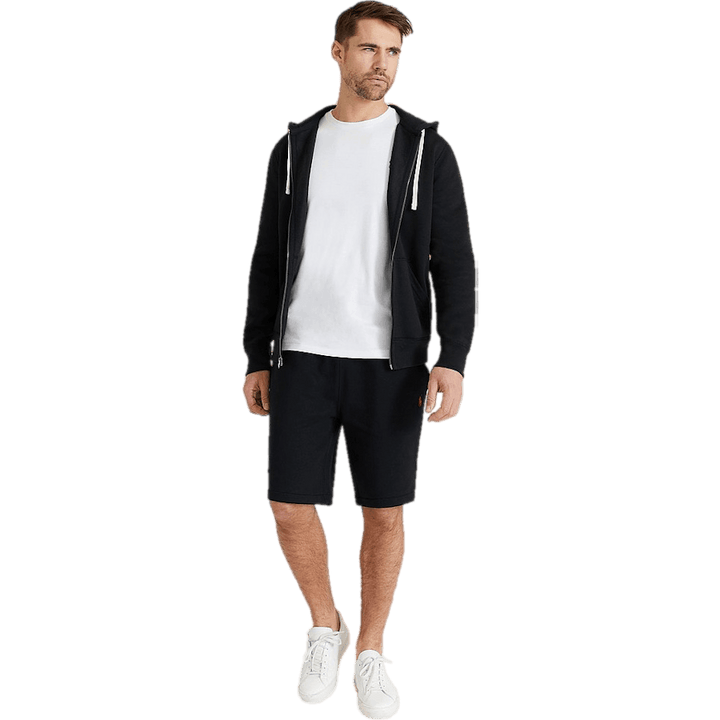 Polo court en polaire The RL de 9,5 pouces, noir