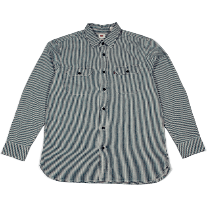 Travailleur classique Hickory Stripe Indigo foncé - Finition mate