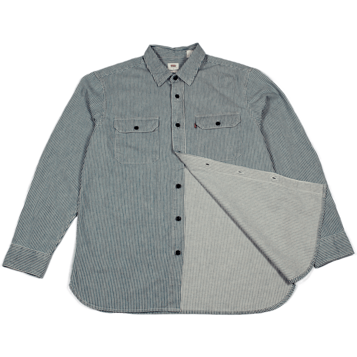 Travailleur classique Hickory Stripe Indigo foncé - Finition mate
