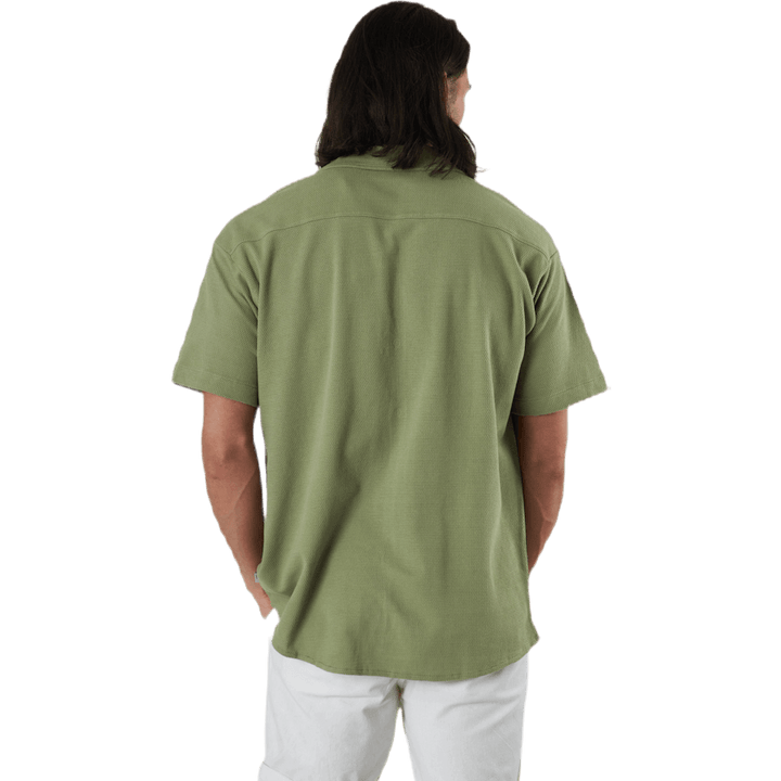Findus Resort Shirt Ss One Pocket Green