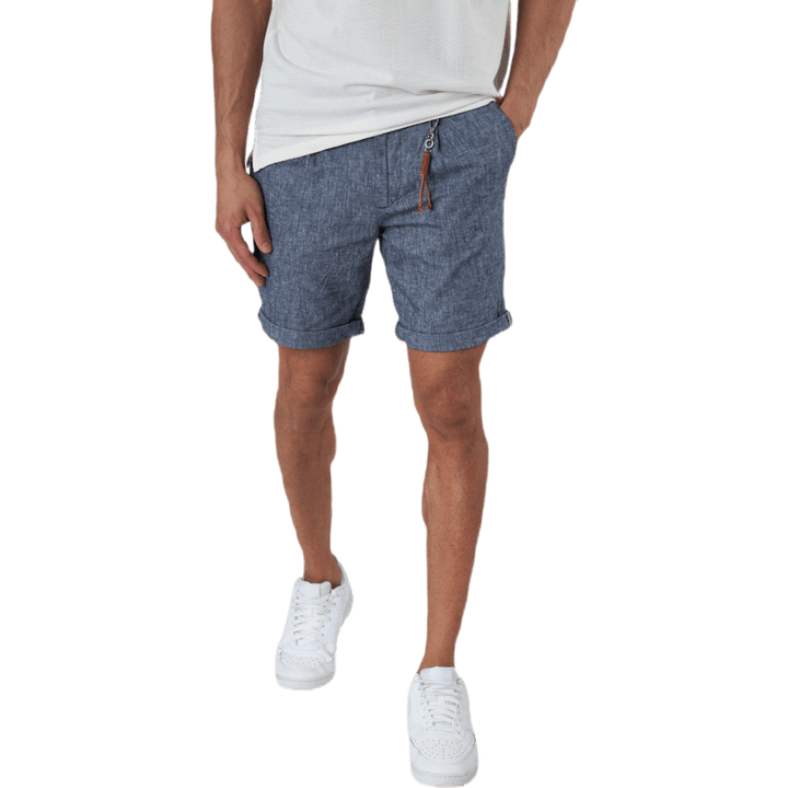 Pantaloncini Milton Chino Akm in lino blu
