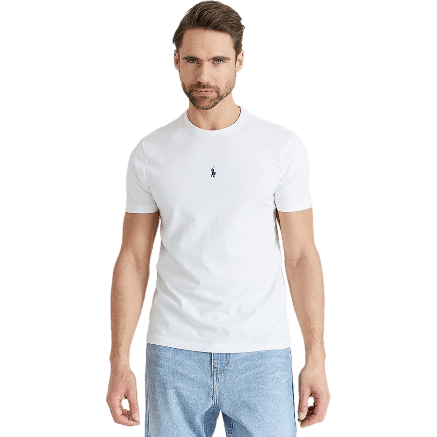 Custom Slim Fit Jersey Crewneck T-skjorte hvit