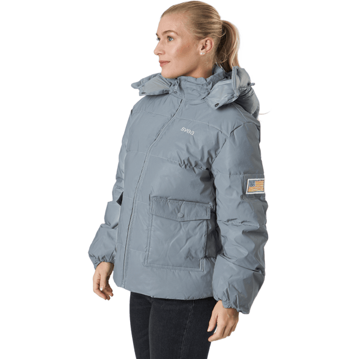 W. Hooded Reflective Puffer Ja Silver