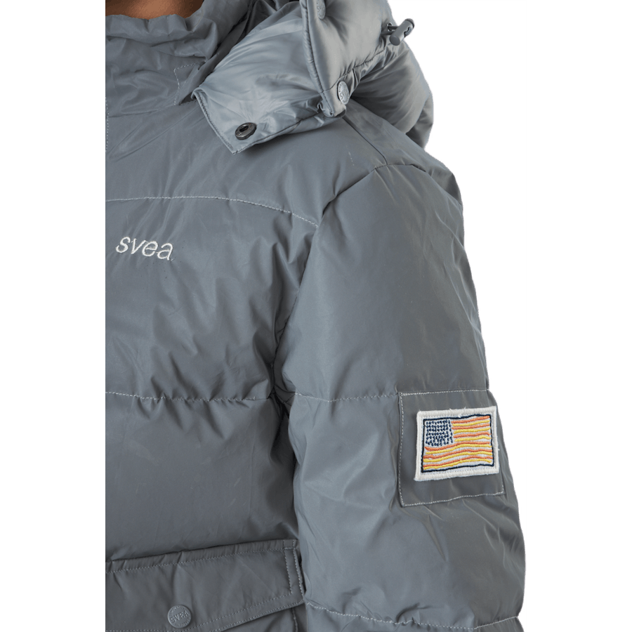 W. Hooded Reflective Puffer Ja Silver
