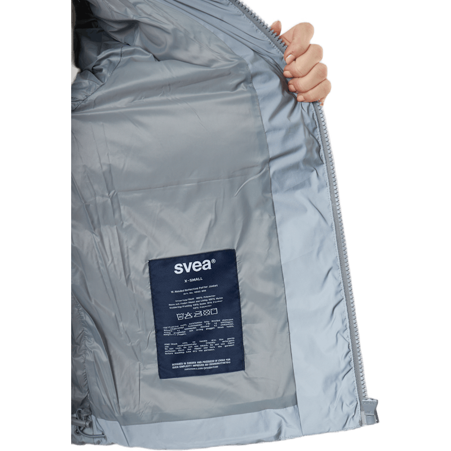 W. Hooded Reflective Puffer Ja Silver