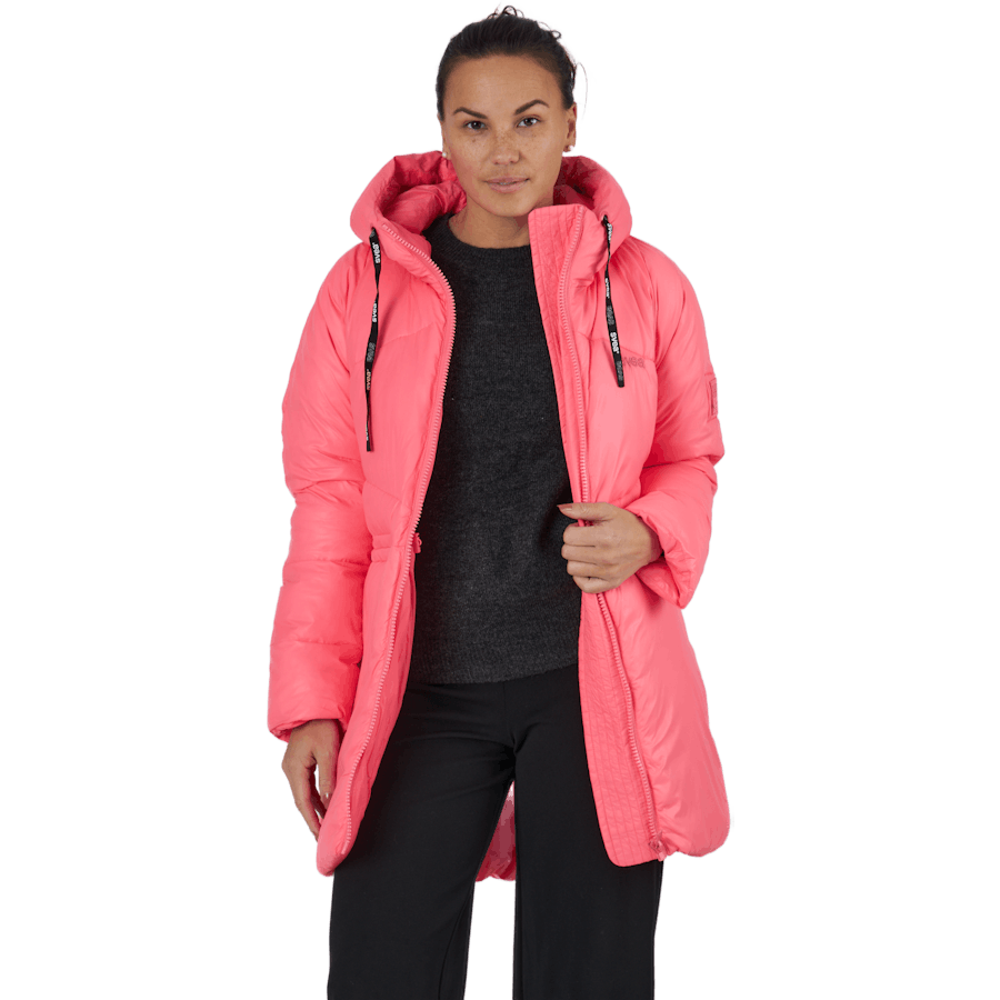 W. Mid Length Shiny Jacket Happy Pink