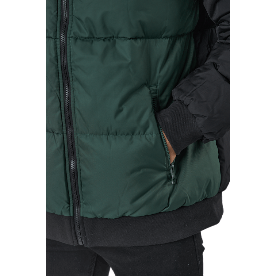 Heren Oliver Puff Jacket Sycamore-zwart-helder-wit