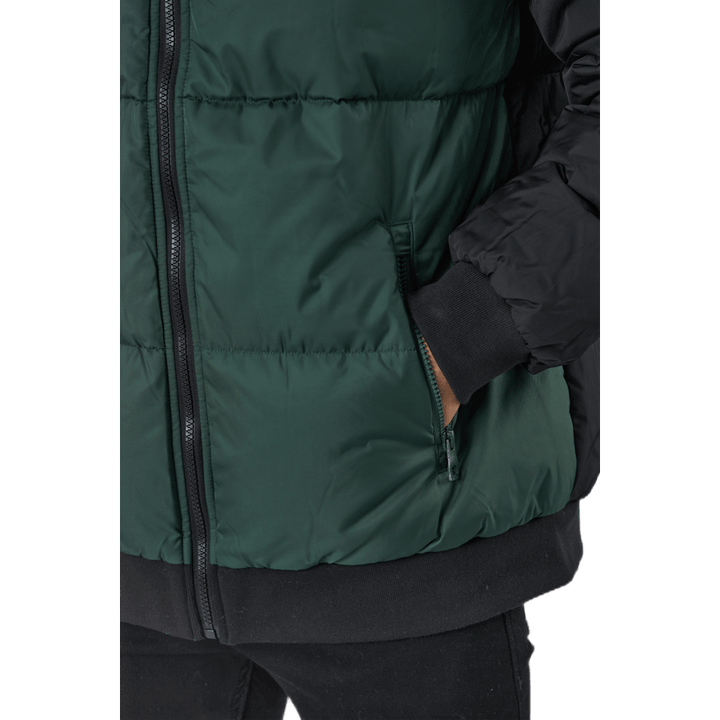 Heren Oliver Puff Jacket Sycamore-zwart-helder-wit