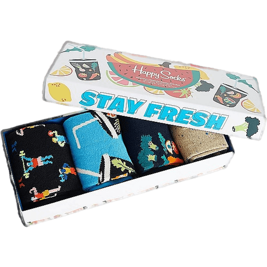 Conjunto de 4 meias Healthy Lifestyle Socks Multi Color