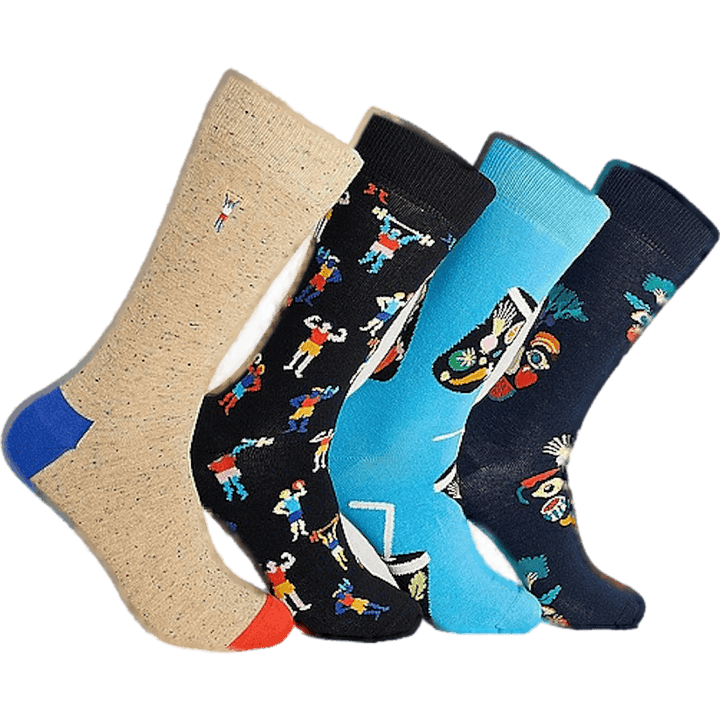 Conjunto de 4 meias Healthy Lifestyle Socks Multi Color