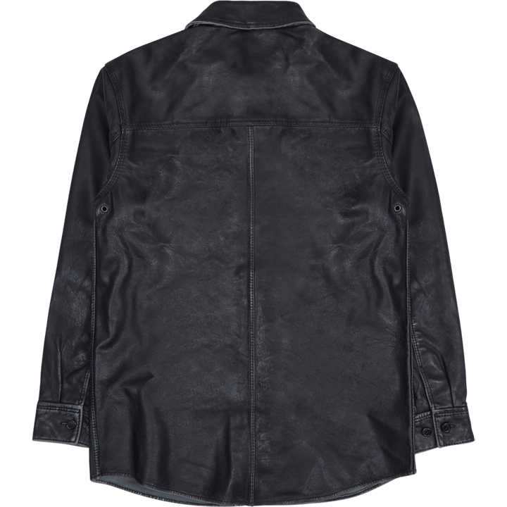 Army Shirt Black Leather