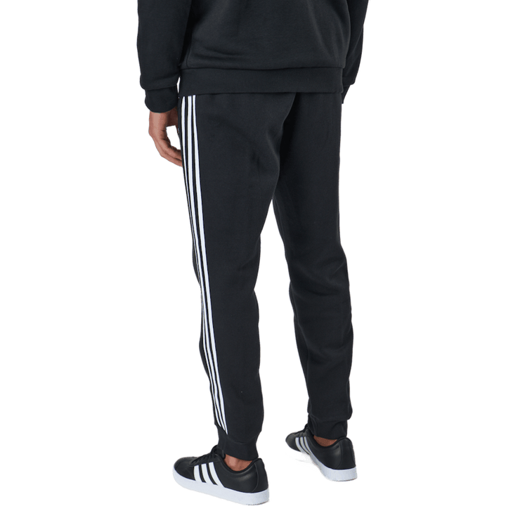 Essentials Tapered Cuff 3 Stripes Pants Black / White