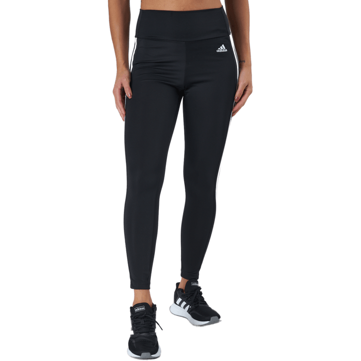 Aukštos pakilimo pėdkelnės su trimis juostelėmis 7/8 Black / White