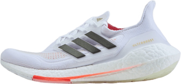 Chaussures Ultraboost 21 : Blanc nuage / Noir noyau / Rouge solaire
