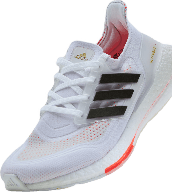 Chaussures Ultraboost 21 : Blanc nuage / Noir noyau / Rouge solaire