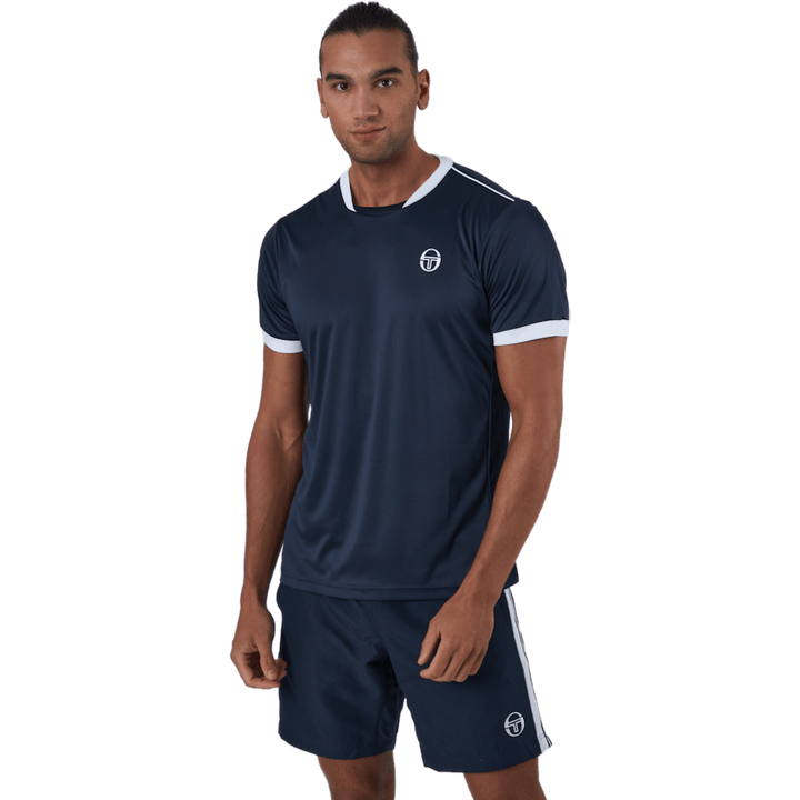 T-shirt Club Tech bleu marine/blanc