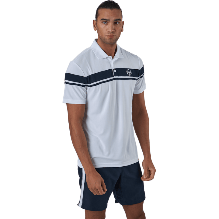 Young Line Pro Polo Weiß/Marineblau