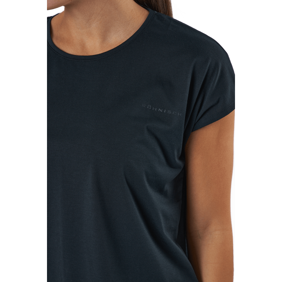 Split Back Tee Black