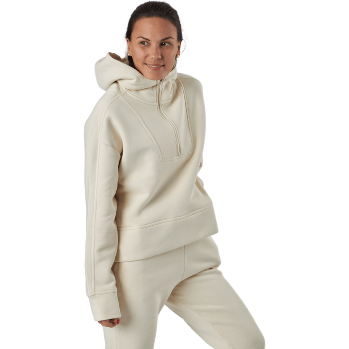 Oversized Zip Hood Light Sand