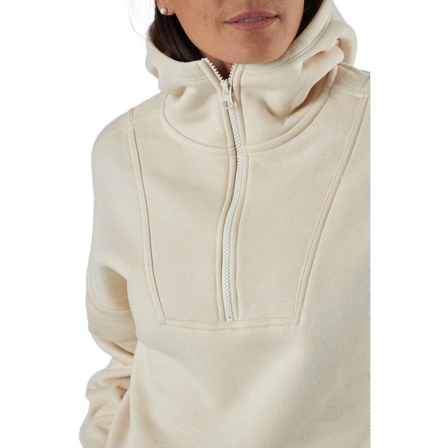 Oversized Zip Hood Light Sand