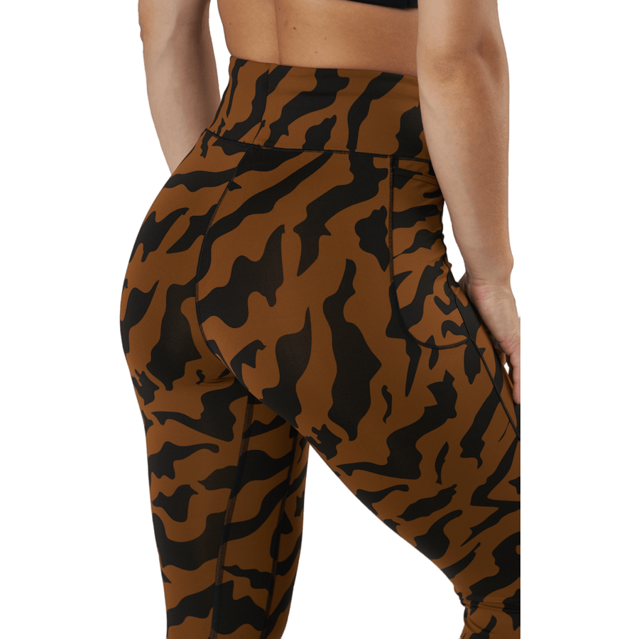 Bedrukte Iconic 7/8 panty Escape Bruin