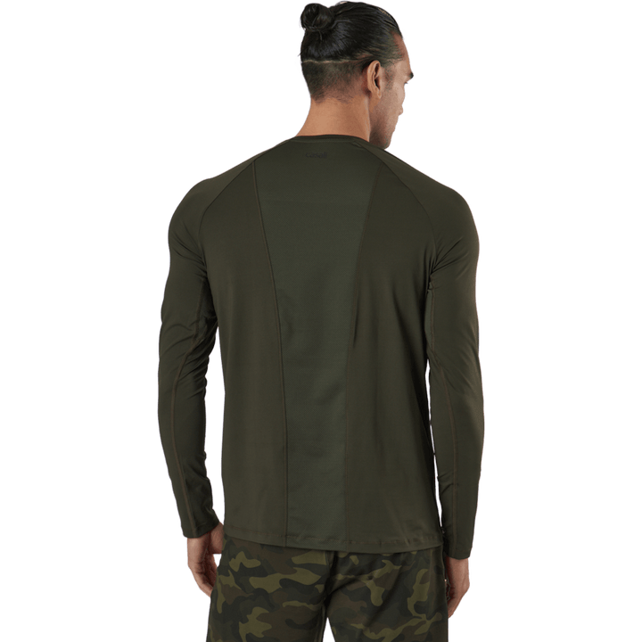 M Strukturoitu pitkähihainen Forest Green