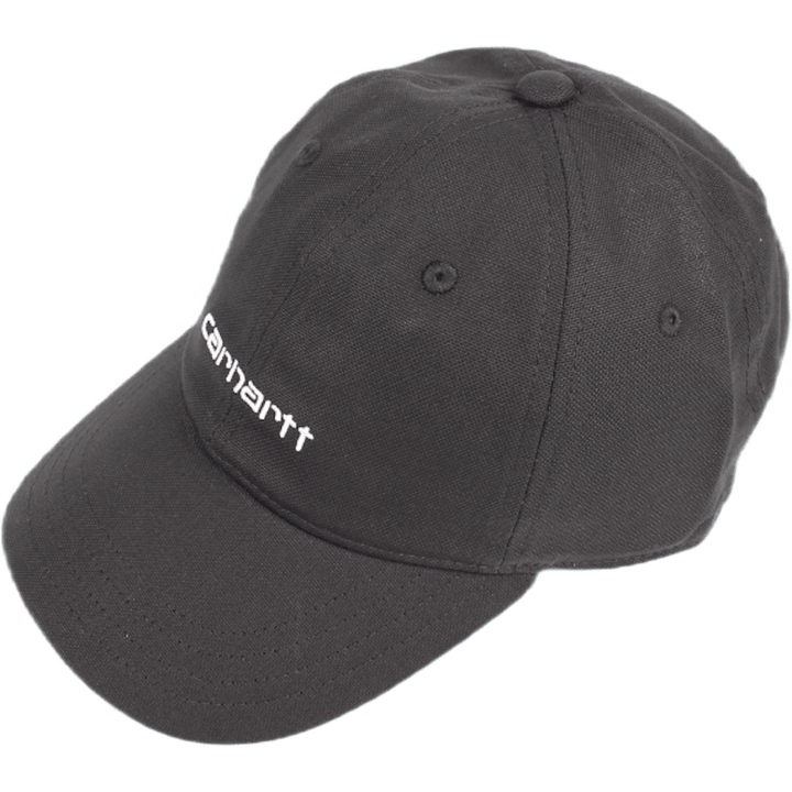 Casquette en toile de coton noire et blanche