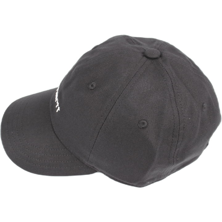 Casquette en toile de coton noire et blanche