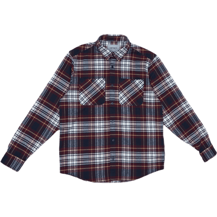 L/s Dunbar Hemd 100% Baumwolle H Dunbar Check, Wein