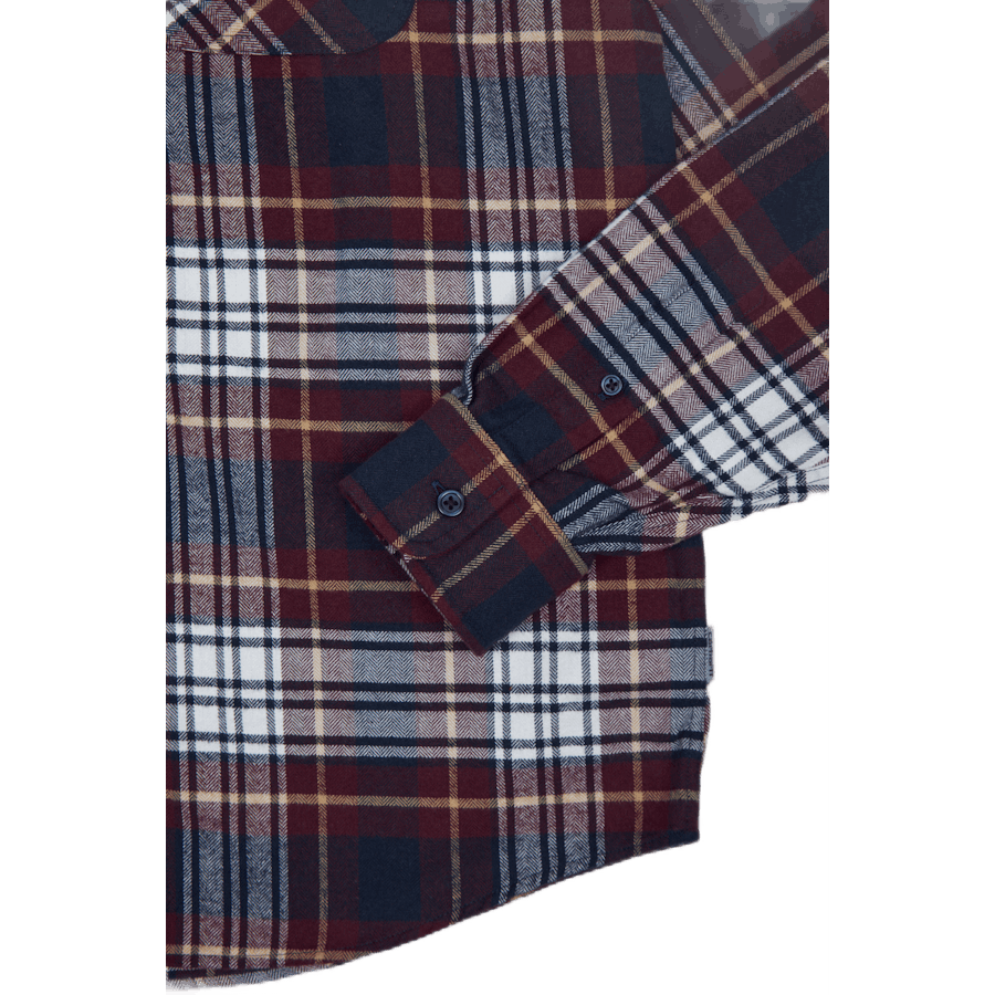 L/s Dunbar Hemd 100% Baumwolle H Dunbar Check, Wein