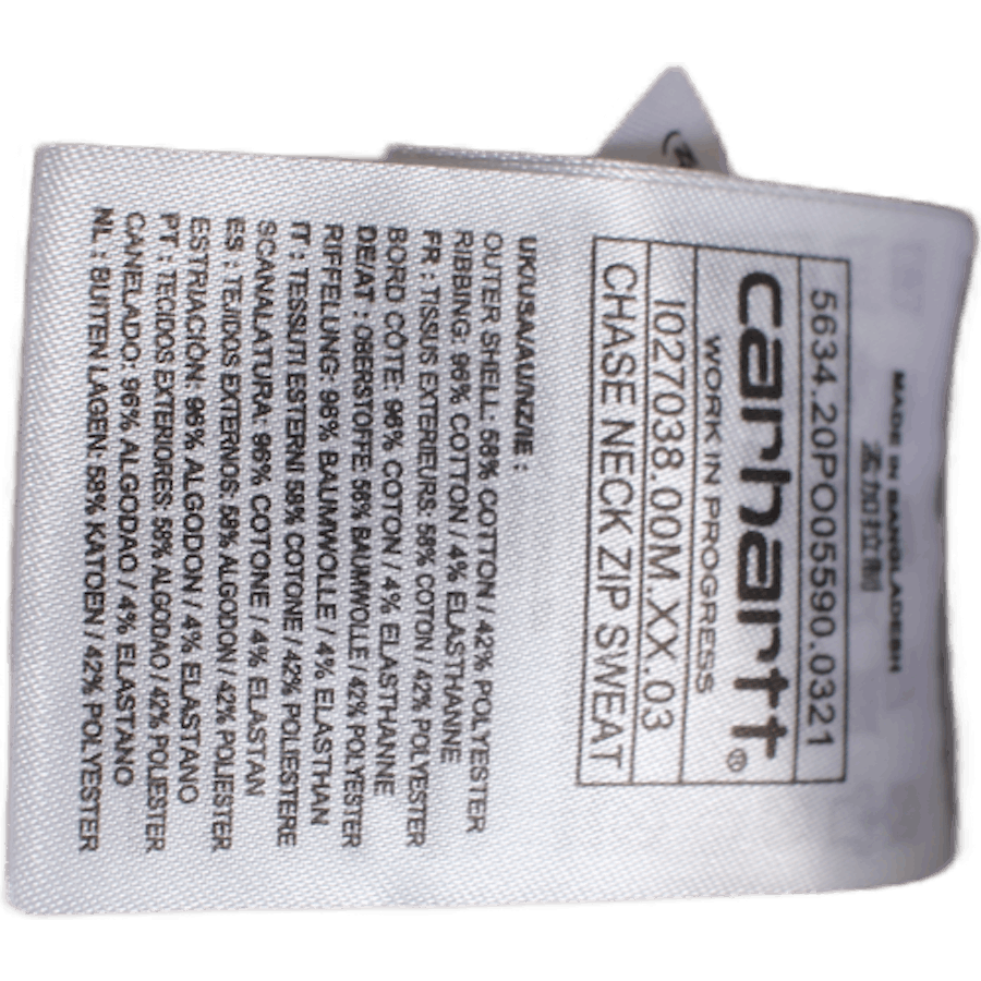 Chase Neck Zip Sweat Baumwolle/po Grau Heather / Gold