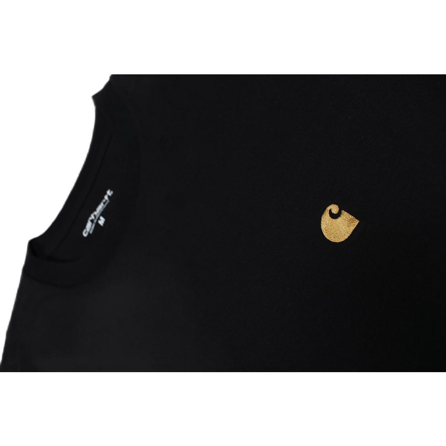 L/s Chase T-shirt 100% Baumwolle Schwarz / Gold