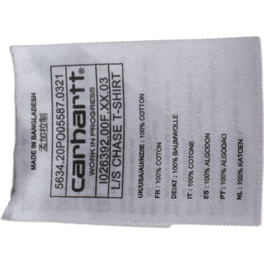 L/s Chase T-shirt 100% Baumwolle Schwarz / Gold