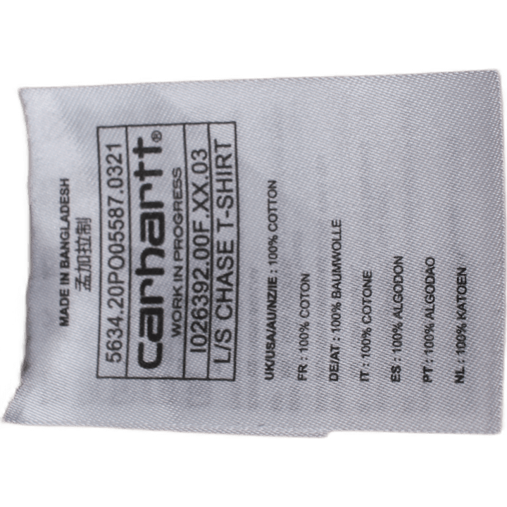 L/s Chase T-shirt 100% Baumwolle Schwarz / Gold