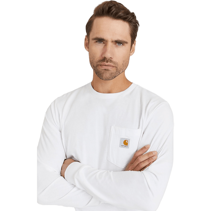 L/s Taschen-T-Shirt Baumwolle Sing