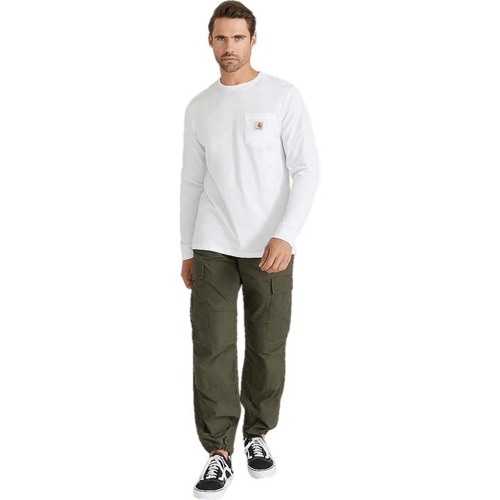 L/s Taschen-T-Shirt Baumwolle Sing