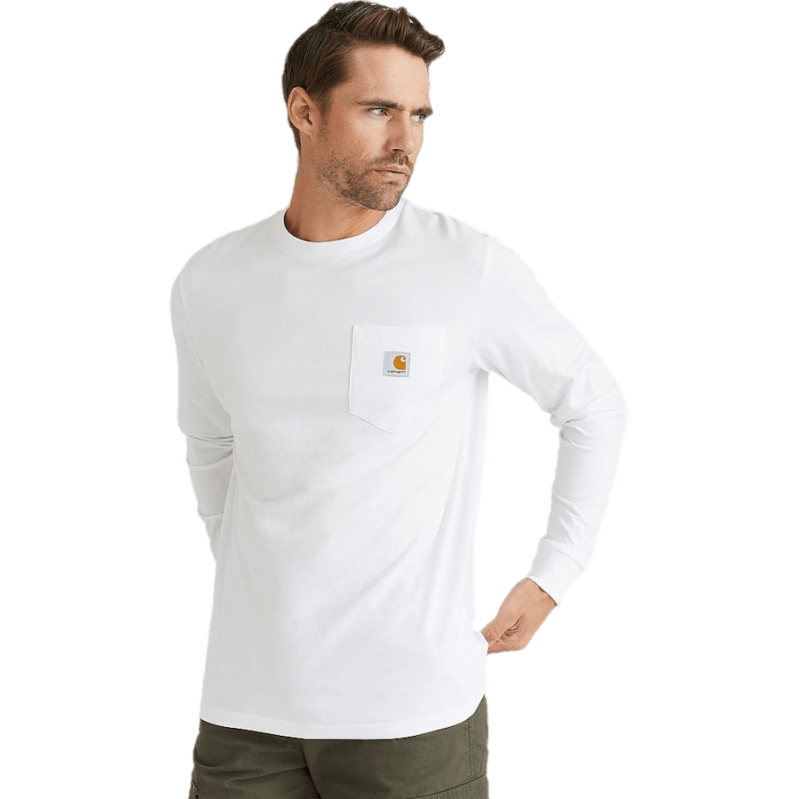 L/s Taschen-T-Shirt Baumwolle Sing