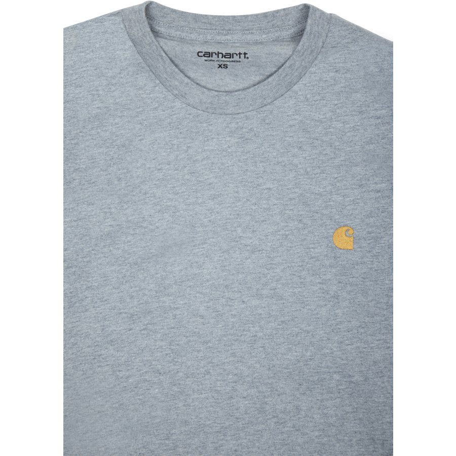 L/s Chase T-shirt 100% Baumwolle Grau Heather / Gold