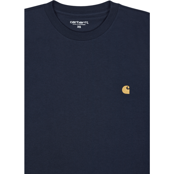 S/s Chase T-shirt 100% Katoen Donkerblauw/goud