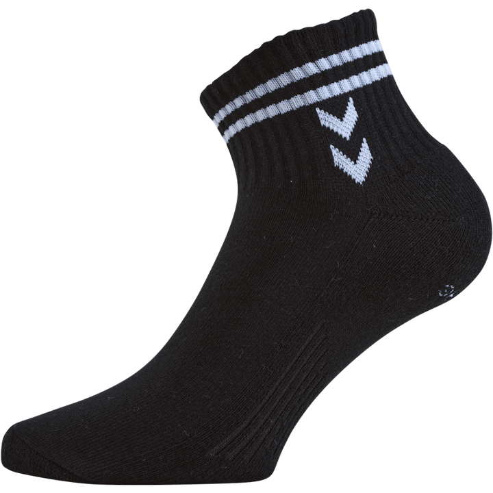 Hmlstripe 4-pakning Mid Cut-sokker Hvit/svart