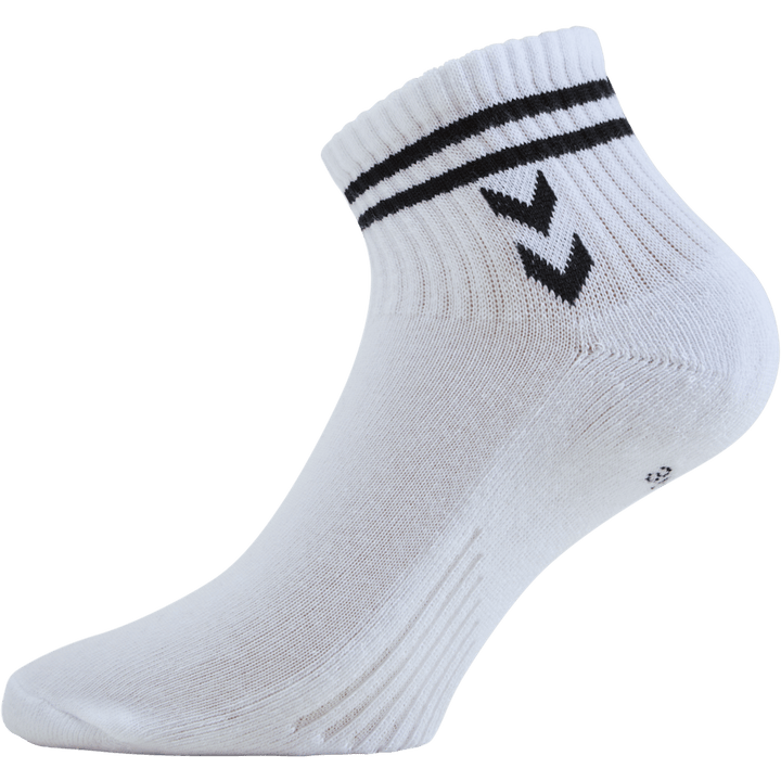 Hmlstripe 4-pakning Mid Cut-sokker Hvit/svart