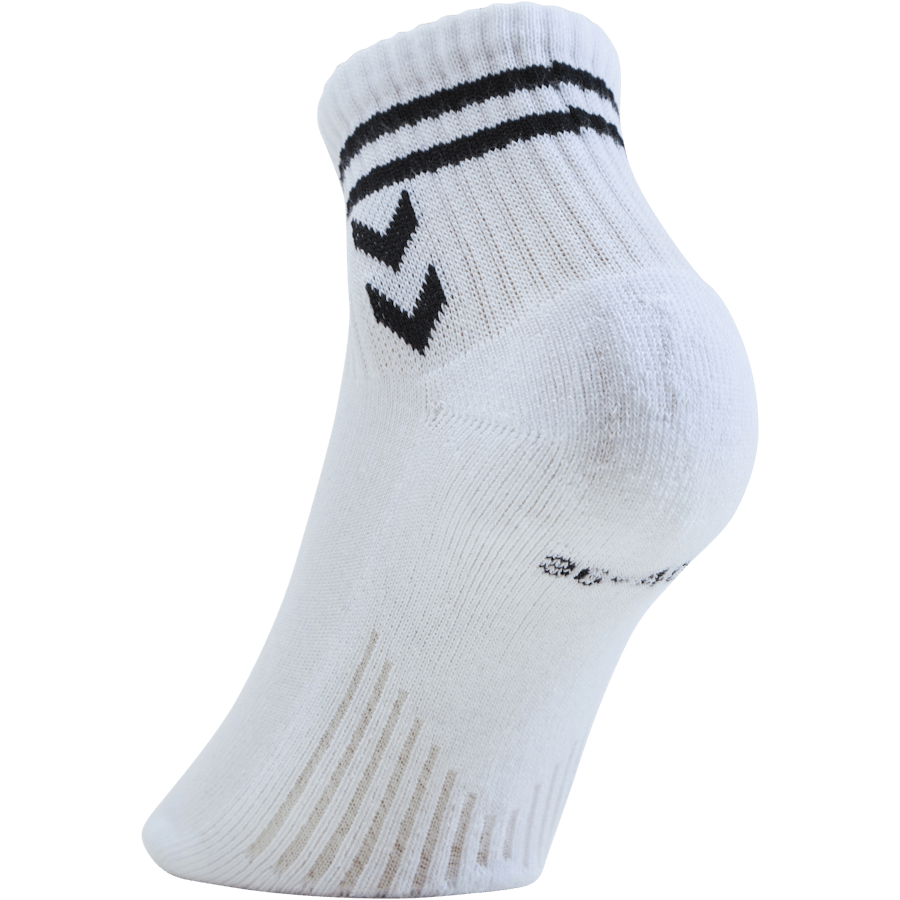 Hmlstripe 4-pakning Mid Cut-sokker Hvit/svart