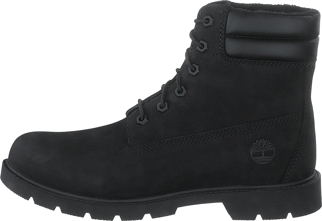 Linden Woods 6in Faux Fur Line Jet Black