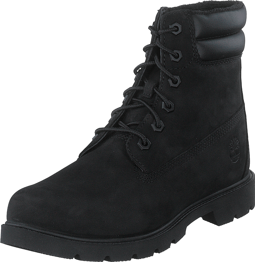 Linden Woods 6in Faux Fur Line Jet Black