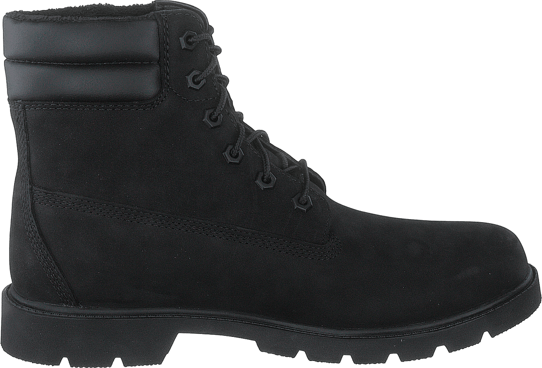 Linden Woods 6in Faux Fur Line Jet Black